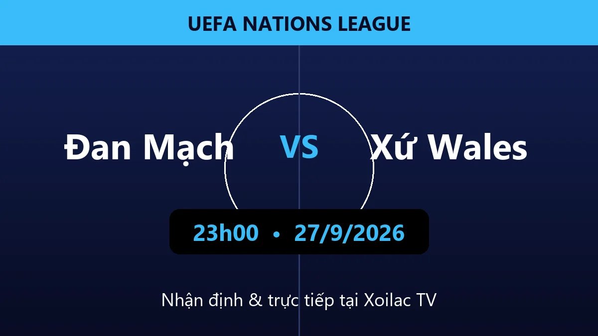 Nhận định Đan Mạch vs Xứ Wales 23h00 ngày 27/9/2026